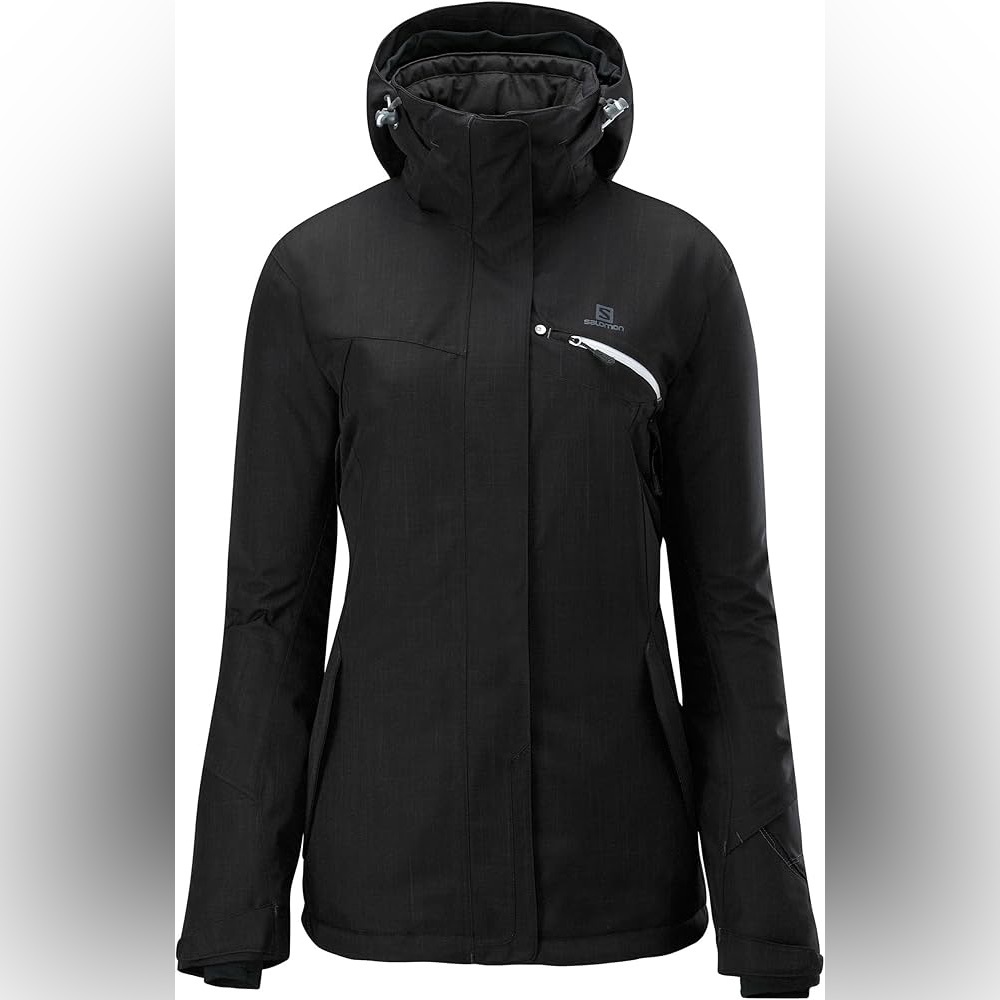 Salomon Black Insulated Ski Snowboard Jacket